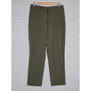 Hilary Radley Women's Drawstring Pull On Stretch Pants Olive Medium